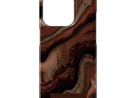 iDeal Of Sweden iPhone 15 Pro Fashion Case - Dark Amber Marble Online Hot Sale