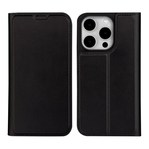 iPhone 15 Pro dbramante1928 Oslo Ultra-Slim Læder Cover m. Pung - Black Fashion