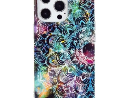 iPhone 15 Pro Selvlysende Fleksibelt Plastik Cover m. Print - Mandala Discount