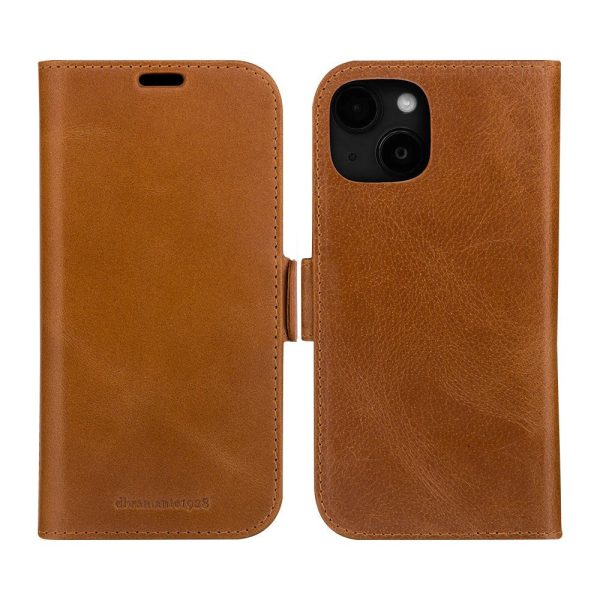 iPhone 15 dbramante1928 Lynge Ægte Læder Magnet Cover - Tan For Discount