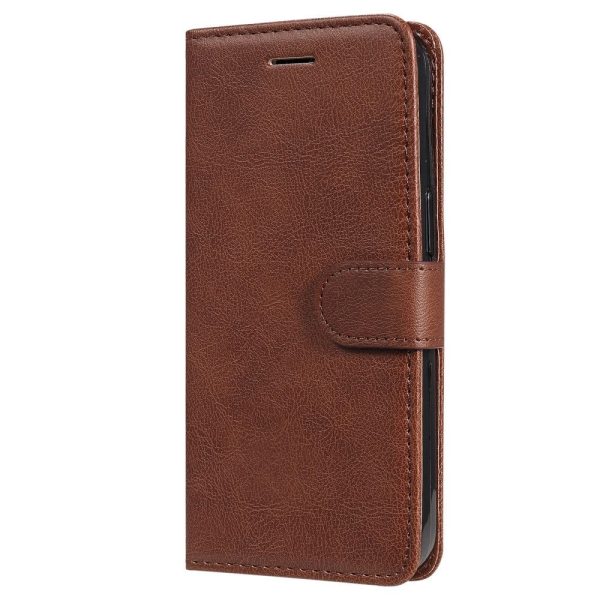 iPhone 15 Plus Læder Cover m. Pung og Strop - Brun Online now