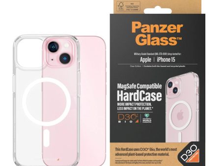 iPhone 15 Cover PanzerGlass D3O Bio HardCase - MagSafe Kompatibel - Gennemsigtig Supply