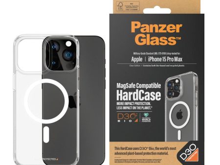 iPhone 15 Pro Max Cover PanzerGlass D3O Bio HardCase - MagSafe Kompatibel - Gennemsigtig Fashion