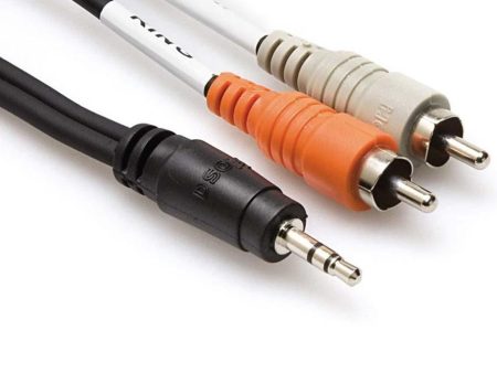 Hosa CMR-203 Stereo Mini 3.5mm Male To 2 RCA Male Y-Cable - 3 Foot Online Sale