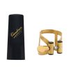 Vandoren LC57AP M O Ligature and Plastic Cap for Alto Saxophone; Aged Gold Finish Sale