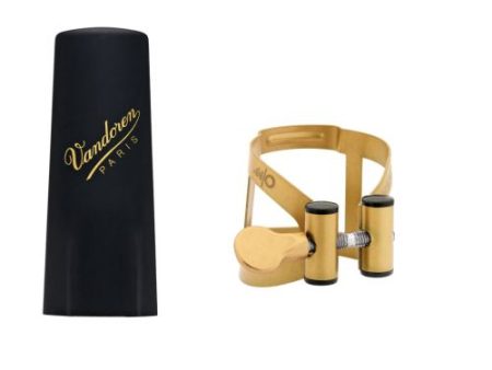 Vandoren LC57AP M O Ligature and Plastic Cap for Alto Saxophone; Aged Gold Finish Sale