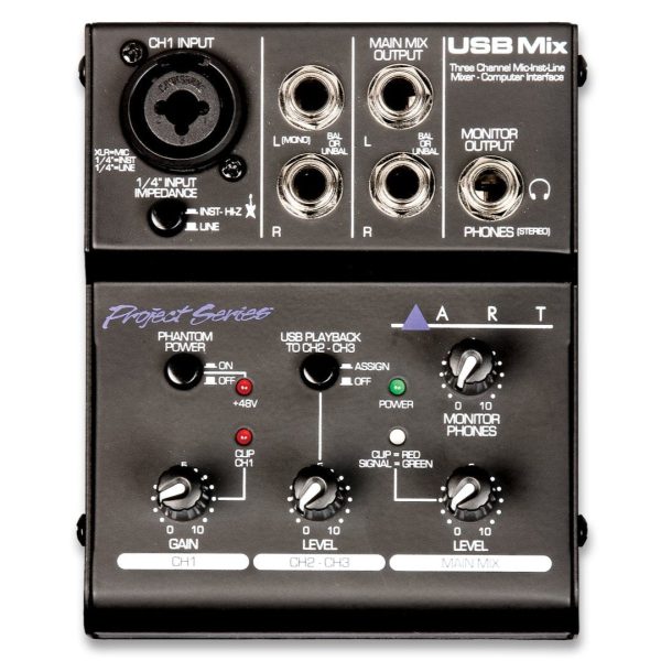 ART USBMIX 3-Channel Mixer And Computer Audio Interface Sale