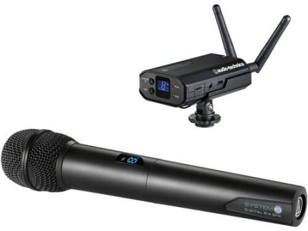 Audio-Technica ATW-1702 System 10 - Camera-Mount Digital Wireless Microphone System With Handheld Mic For Cheap