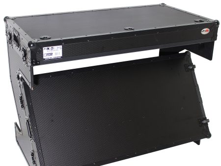 ProX-XS-ZTABLEBLMK2 DJ Z-Table Workstation | Flight Case Table Portable W-Handles and Wheels | Black on Black Online Hot Sale