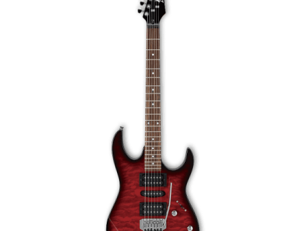 Ibanez GRX70QATRB Gio Series Electric Guitar (Transparent Red Burst) For Discount