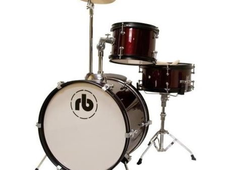 RB Drums RB-JR3-MWR Junior 3 Piece Drum Kit (Red Wine) Online Hot Sale