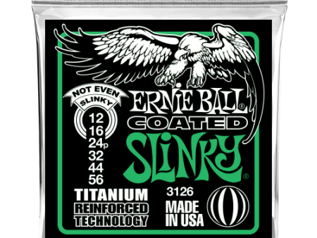 Ernie Ball 3126EB Coated Slinky Electric Guitar 6 String Set 012 - 056 For Cheap