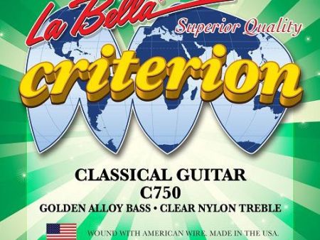 La Bella C750 Classical Guitar Strings - Clear Nylon on Sale