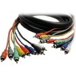 Hosa CRA-803 Eight Channel Male RCA To Male RCA Snake Cable - 9.9 Foot Supply