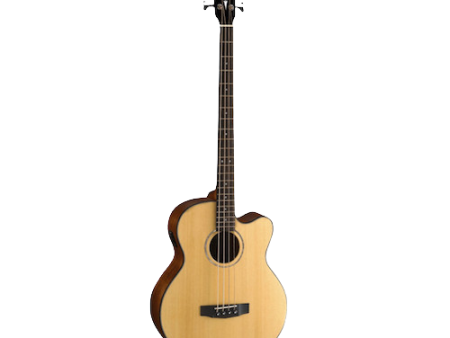 Cort AB850F-BAG-NAT Venetian Cutaway Super Jumbo Deep Body Acoustic Bass Fashion