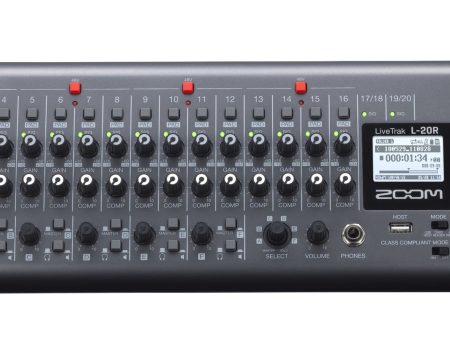 Zoom LIVETRAK L-20R 20-Channel Digital Mixer-Recorder for Stage Use Hot on Sale