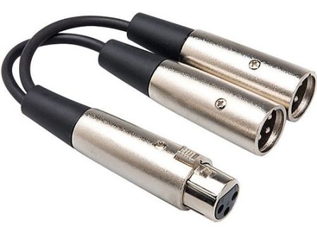 Hosa YXM-121 Y Cable XLR3F to Dual XLR3M - 6  Fashion