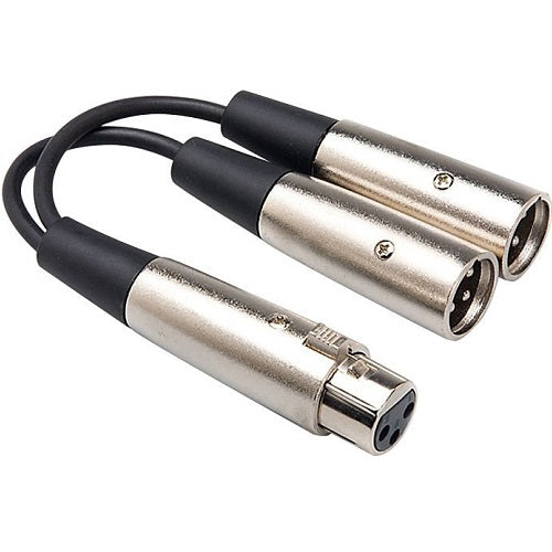 Hosa YXM-121 Y Cable XLR3F to Dual XLR3M - 6  Fashion