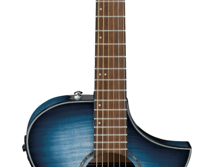 Ibanez AEWC400IBB - AEWC Comfort Body Single Cutaway with Preamp and Tuner Acoustic Electric - Indigo Blueburst High Gloss For Discount