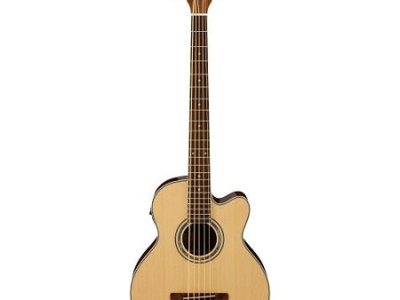 Ibanez AEB105ENT 5 String Acoustic Electric Bass with AEQ-SP2 Preamp - Natural For Cheap