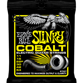 Ernie Ball 2727EB Slinky Cobalt Electric Guitar Strings 6 String Set 011 - 054 For Sale