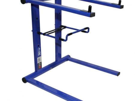 ProX T-LPS600BLUE Foldable and Portable DJ Laptop Stand w Adjustable Shelf Blue Fashion