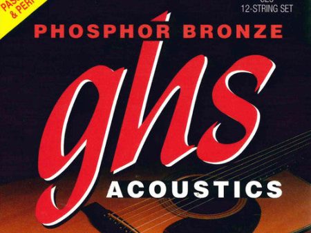 GHS 625 Medium Phosphor Bronze Acoustic Guitar Strings 12-String Set 12-52 Supply