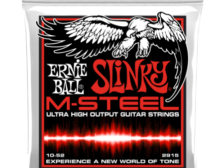 Ernie Ball 2915EB M-Steel Slinky Electric Guitar Strings 6-String Set 010 - 052 on Sale