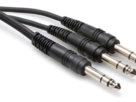 Hosa Y Cable 1 4  TRS to Dual 1 4  TRS - 3.3 Foot For Discount