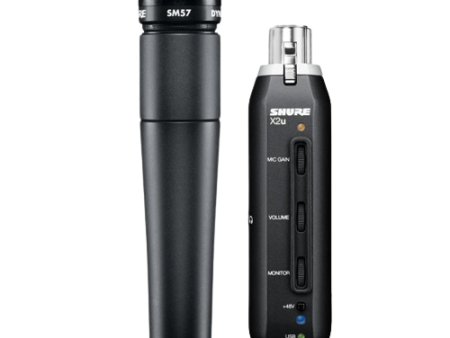 Shure SM57-X2U Recording Microphone With Xlr To Usb Adapter Online Sale