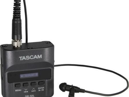 Tascam DR-10L Digital Audio Recorder With Lavalier Mic Black Sale