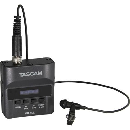 Tascam DR-10L Digital Audio Recorder With Lavalier Mic Black Sale