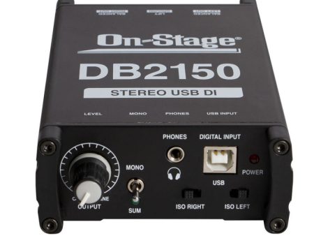 On-Stage DB2150 Stereo USB DI Box Stereo USB Direct Box Fashion