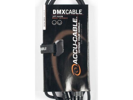 American DJ AC3PDMX3 Accu-Cable 3-Pin Dmx Cable 3 FT Online