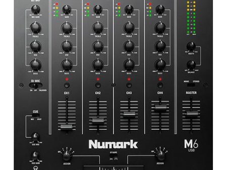 Numark M6 4-Channel USB DJ Mixer Hot on Sale