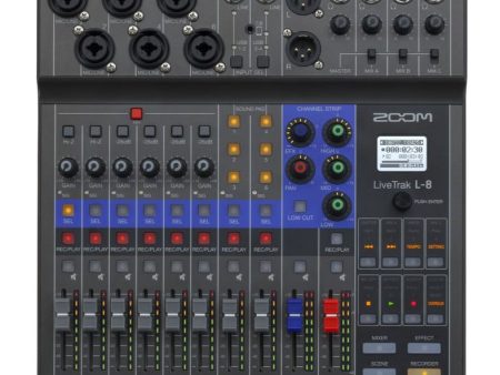 Zoom LIVETRAK L-8 Digital Mixer-Multitrack Recorder with 6 Mic Preamps Supply