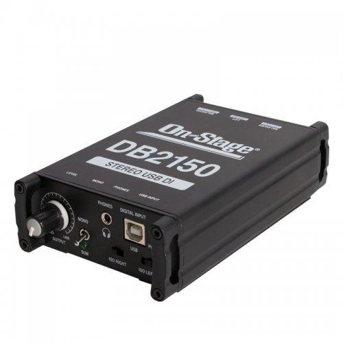 On-Stage DB2150 Stereo USB DI Box Stereo USB Direct Box Fashion