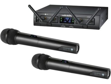 Audio-Technica ATW-1322 System 10 Pro Rack-Mount Digital Dual Handheld Mic System 24 Ghz Hot on Sale