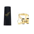 Vandoren LC57DP M O Ligature and Plastic Cap for Alto Saxophone; Gilded Finish Sale