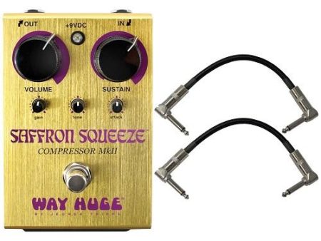 Way Huge WHE103 Squeeze Compressor Huge Whe103 Saffron Squeeze Compressor W 2 Patch Cables For Sale