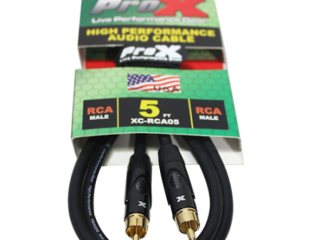 ProX XC-RCA05 5ft. High Performance Audio Cable RCA to RCA For Discount