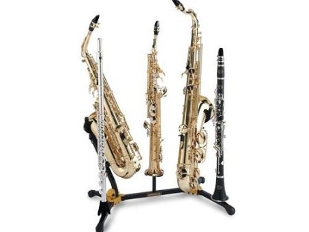 Hercules DS538B Duo Alto tenor Sax Stand With 2 Clarinet flute Pegs And 1 Soprano Sax Peg Sale