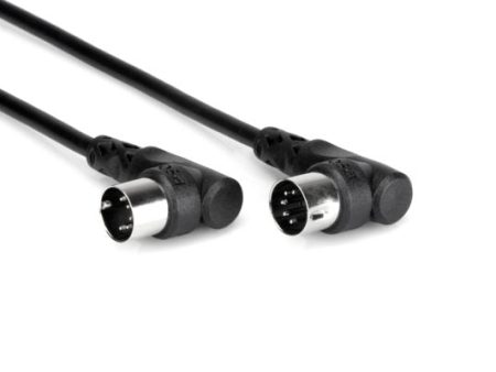 Hosa MID-305RR Right-Angle MIDI Cable - 5 Foot Online Hot Sale