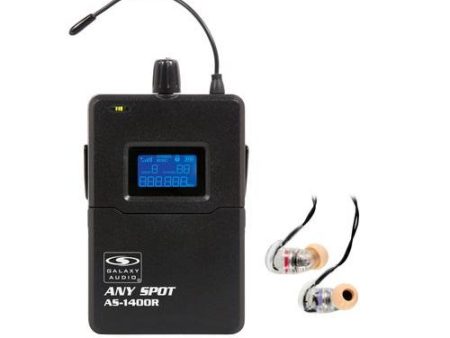 Galaxy Audio AS-1406R Wireless Personal Monitor Receiver Unit With Eb6 Earbuds For Discount