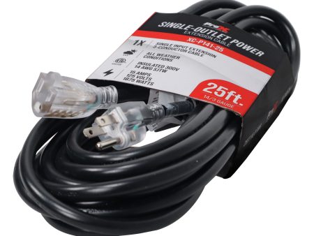 ProX XC-P141-25 120 VAC Extension Cord NEMA 5-15P to NEMA 5-15R 14AWG - 25ft Online now