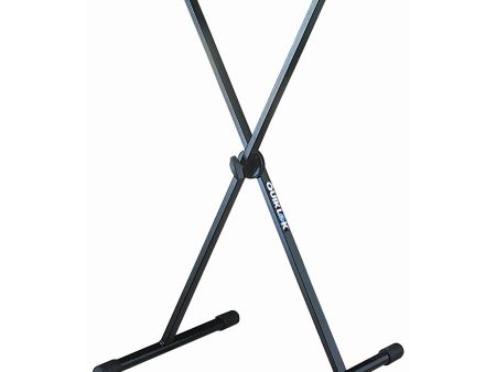 Quiklok T-10BK Single-Tier Single-Brace Keyboard Stand With Dino-Bite Locking Disc Black For Cheap