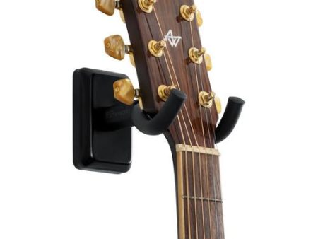 Gator Frameworks GFW-GTR-HNGRBLK Wall-Mounted Guitar Hanger w  Black Mounting Plate Online now