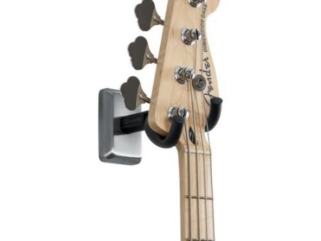 Gator Frameworks GFW-GTR-HNGRSCH Wall-Mounted Guitar Hanger w  Chrome Mounting Plate For Sale