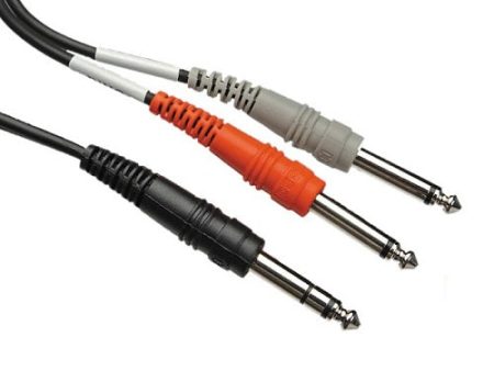 Hosa STP-202 1 4  TRS To Dual 1 4  TS Insert Cable - 6 Foot Online Hot Sale