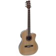 Jay Turser JTA-524D-CE-N Concert Body Acoustic-Electric Guitar with Preamp (Natural) Cheap